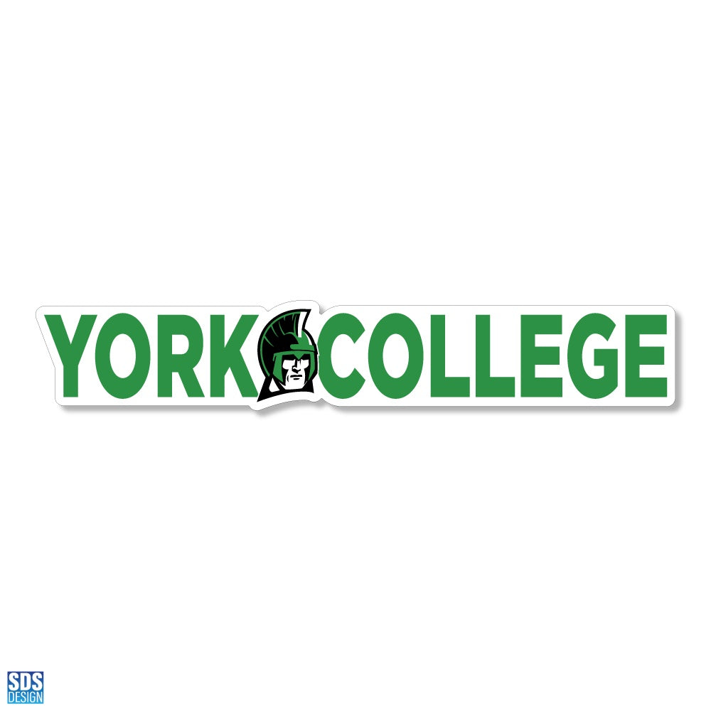 Decal: York College w/Logo - 10"