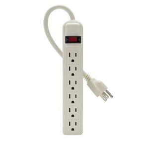 6 Outlet Power Strip - 3ft - White