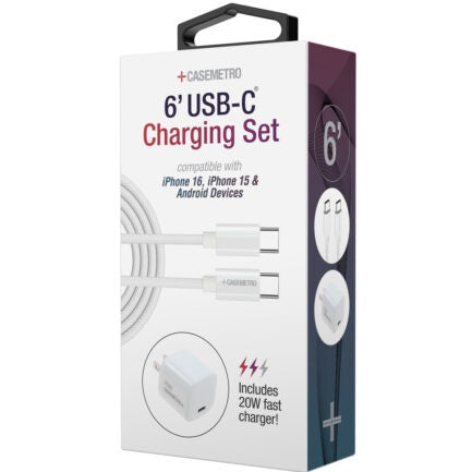 6′ USB-C Fast Charging Set – includes Wall Adapter