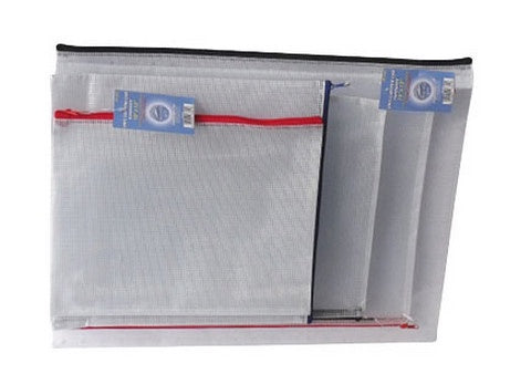 Vinyl Mesh Zipper Bag - 20x26