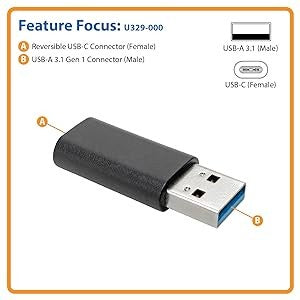 ADAPTER USB-C (F) TO USB-A (M)