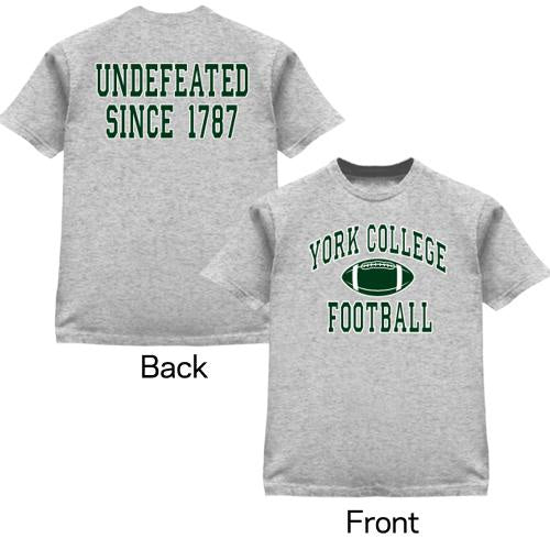 GILDAN S/S T-SHIRT W/UNDEFEATED SINCE 1787 FOOTBALL DESIGN