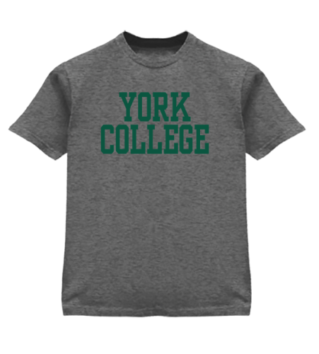 GILDAN S/S T-SHIRT W/YORK OVER COLLEGE IN BLOCK LETTERS ON FRONT CHEST