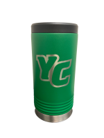 CAN COOLER, YORK COLLEGE LOGO-GREEN