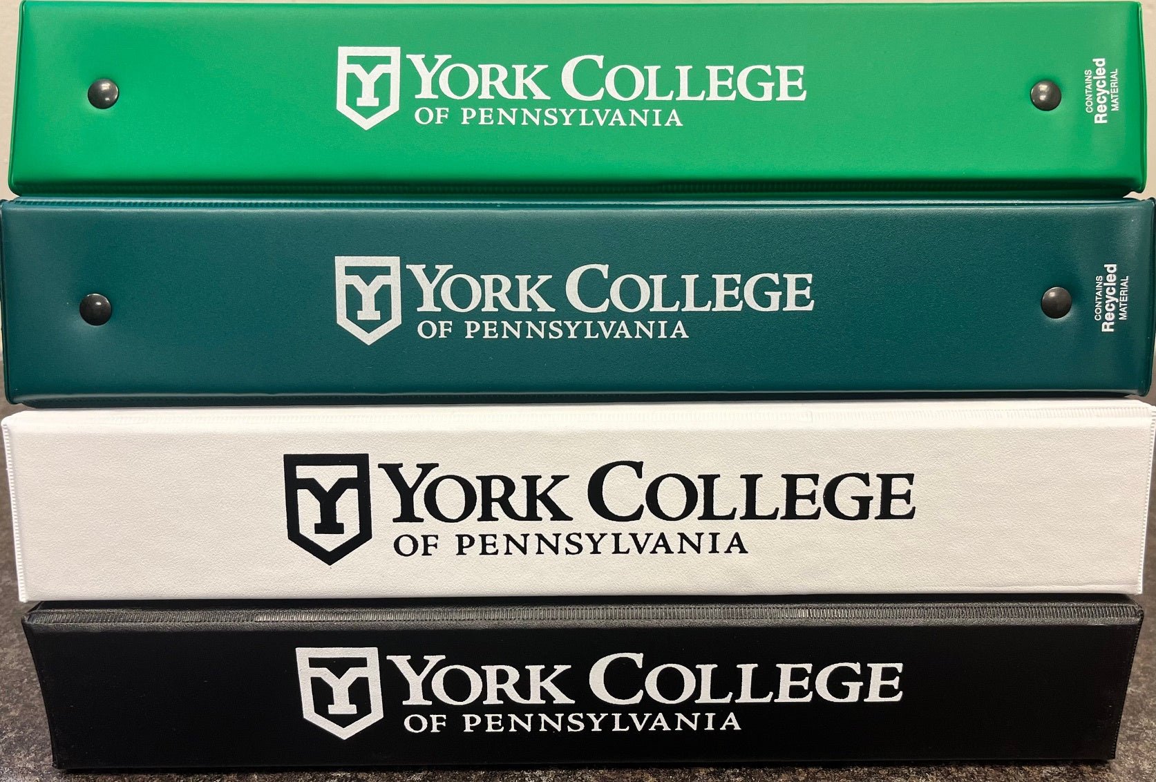 Binder: 1.5" Vinyl York College Imprinted