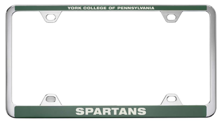 LICENSE PLATE FRAME YCP SPARTAN