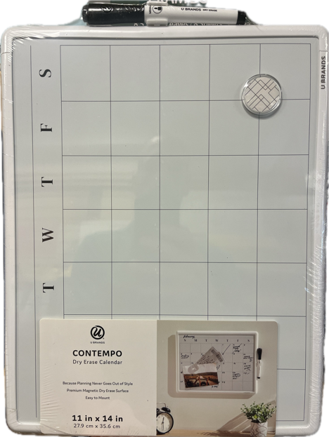 Magnetic Dry Erase Board Calendar - 11"x14"