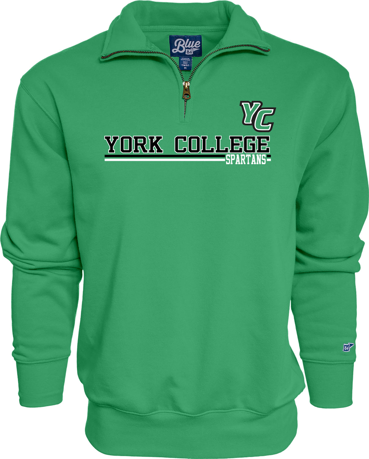 BLUE 84 CLASSIC YORK COLLEGE QUARTER ZIP