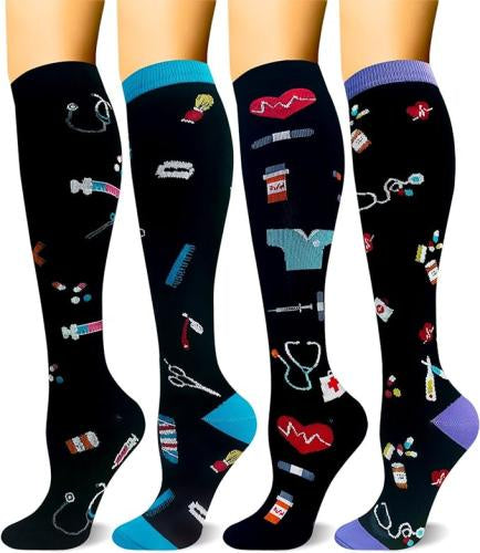 Nursing Compression Socks - Fun Prints