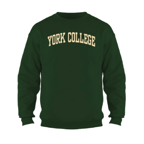 EIGHTY EIGHT CREW SWEATSHIRT WITH YORK COLLEGE IN IVORY FELT