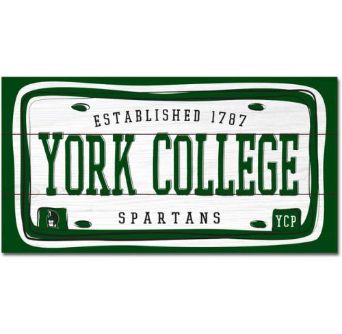 SIGN WOOD PLANK 11X20 WITH LICENSE PLATE DESIGN