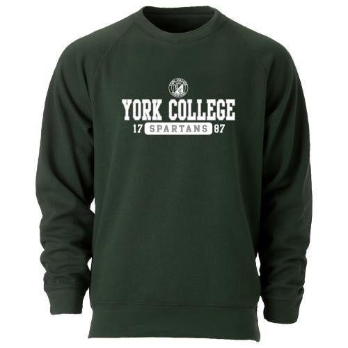 OURAY CREW SWEATSHIRT WITH SEAL OVER YORK COLLEGE 1787