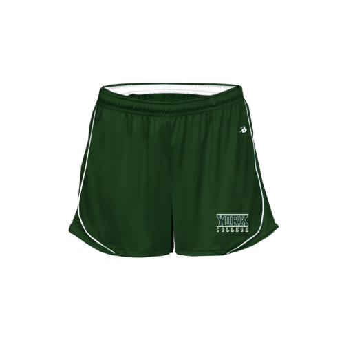 BADGER WOMENS SHORT 3"  PACER WITH YORK COLLEGE