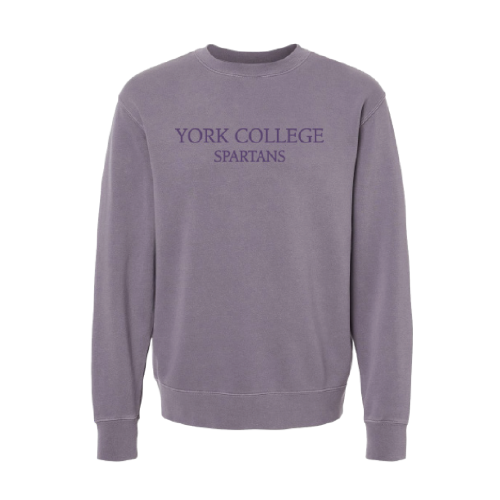 INDEPENDENT TRADING CREW SWEATSHIRT WITH YORK COLLEGE SPARTANS TONAL