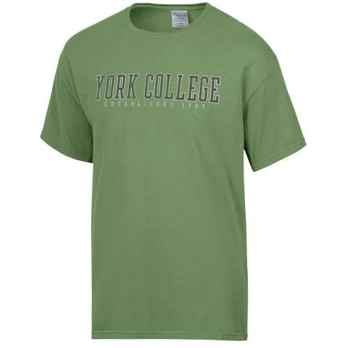 COMFORT WASH S/S T-SHIRT WITH  YORK COLLEGE OVER 1787