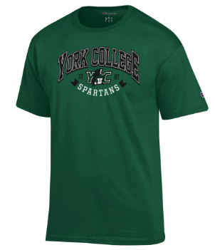 CHAMPION BANNER YORK COLLEGE SHORT SLEEVE T SHIRT