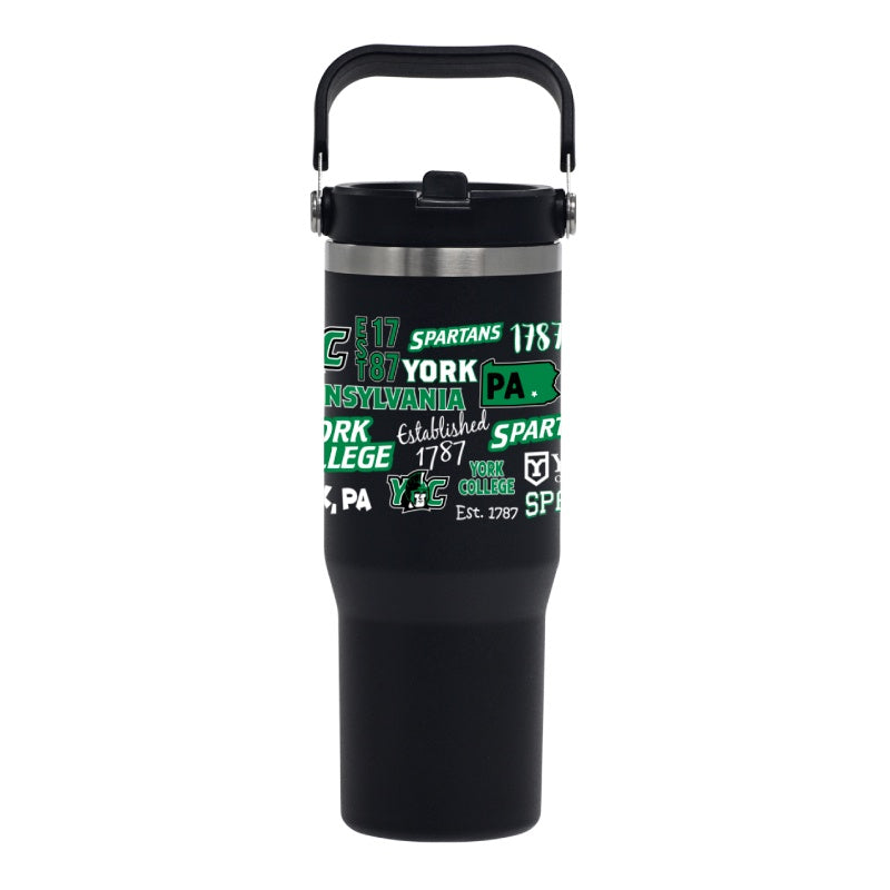 Water Bottle: Powder Coated Travel Bottle - 30oz