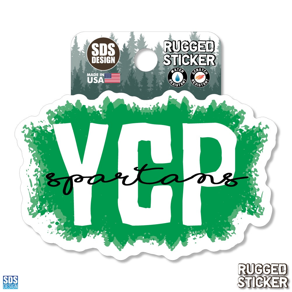 Sticker: Rugged York College Paint Splatter - 5"