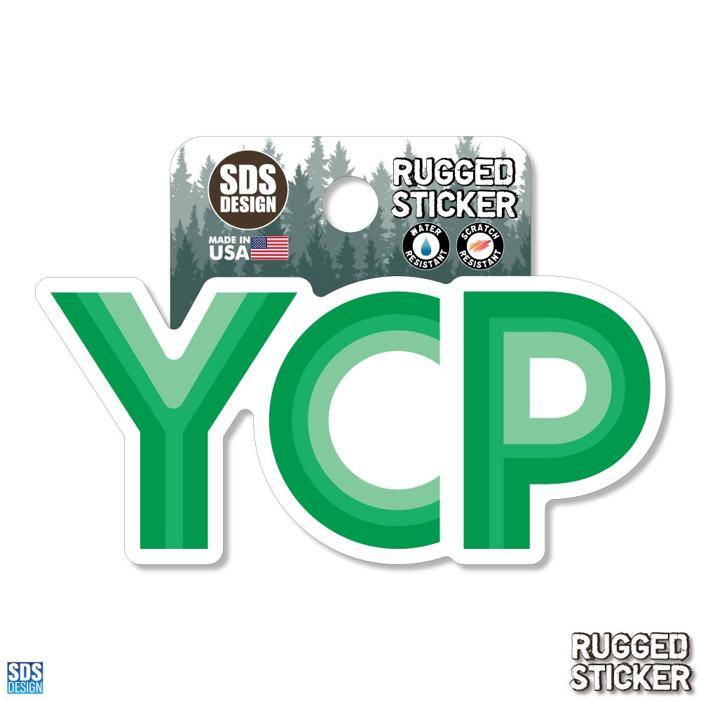 Sticker: Rugged YCP Road Sign - 3.5"