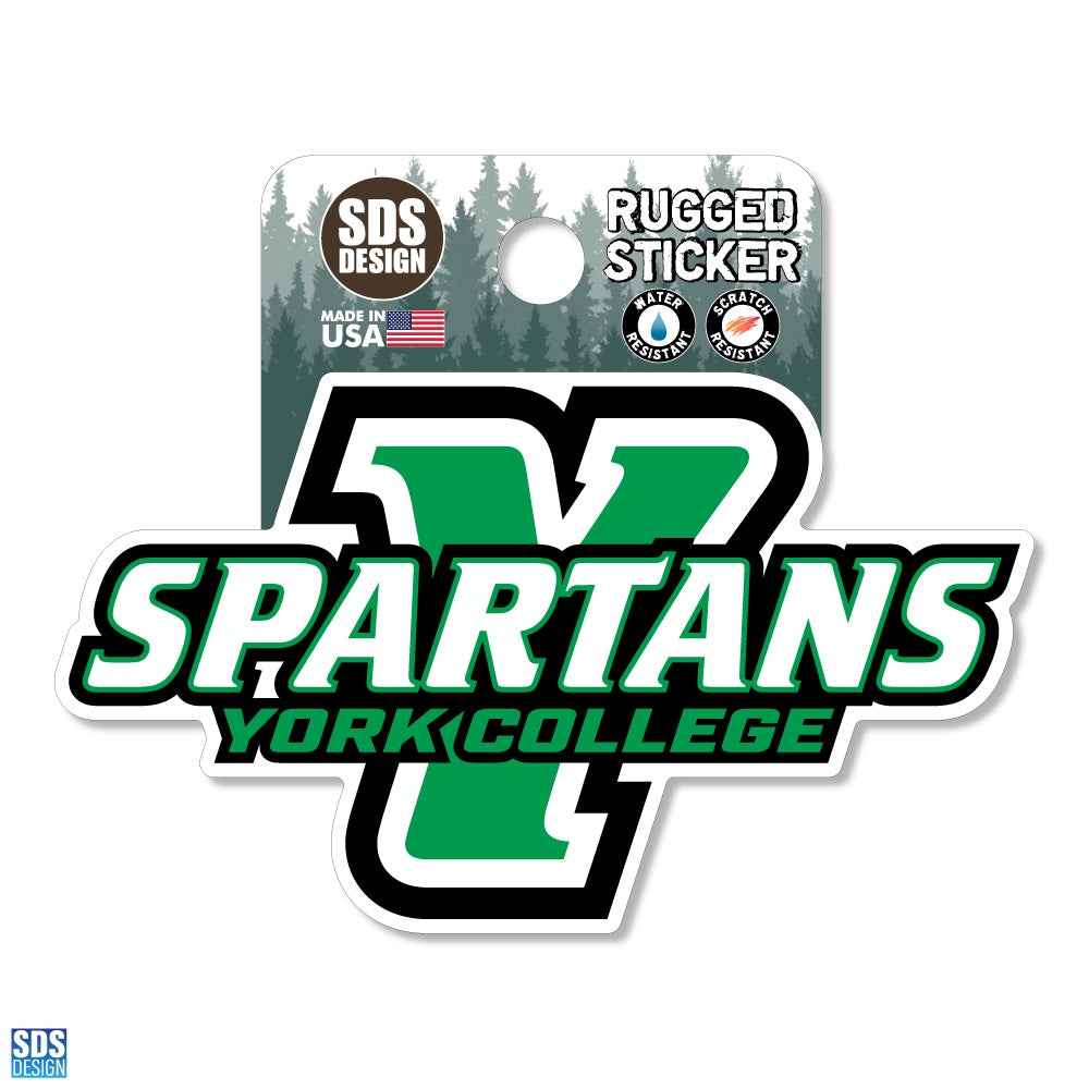 Sticker: Rugged Y/Spartans Logo - 3.5"