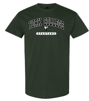 GILDAN YORK COLLEGE SPLIT Y SHORT SLEEVE T-SHIRT