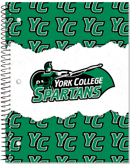 Notebook: 1 Subject - York College Spartans Logo