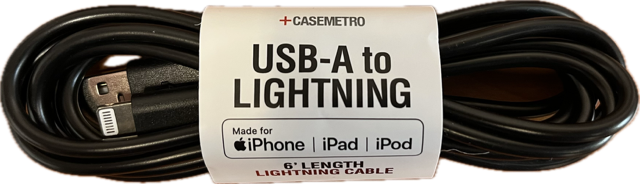 CaseMetric USB-A to Lightning - 6' - Black