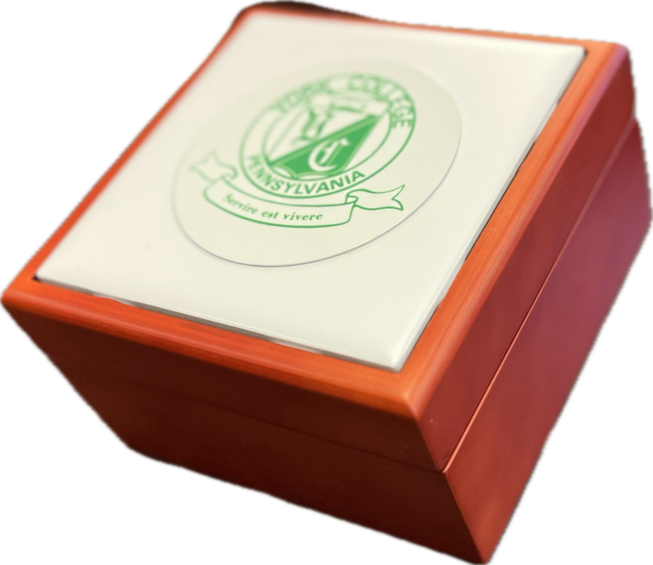 Wood Box with Ceramic Tile
