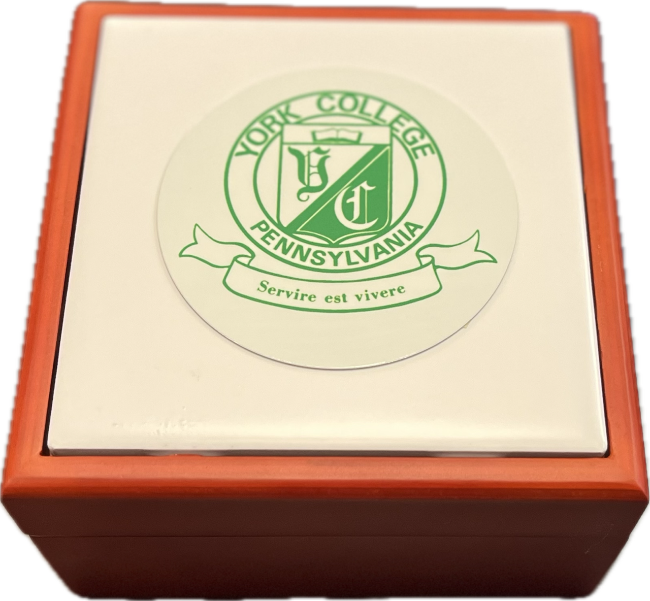 Wood Box with Ceramic Tile