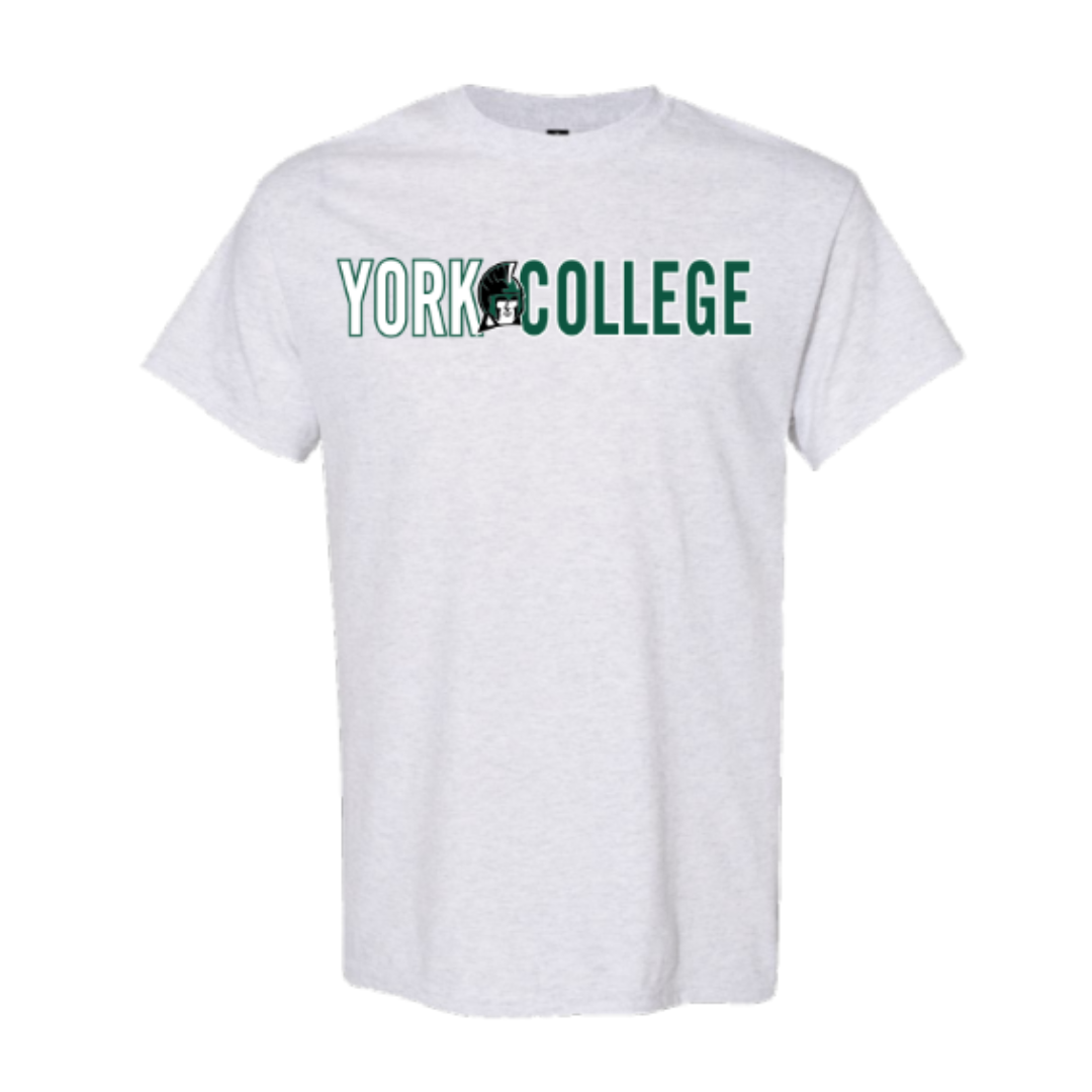 GILDAN YORK COLLEGE SPARTAN LOGO SHORT SLEEVE T-SHIRT