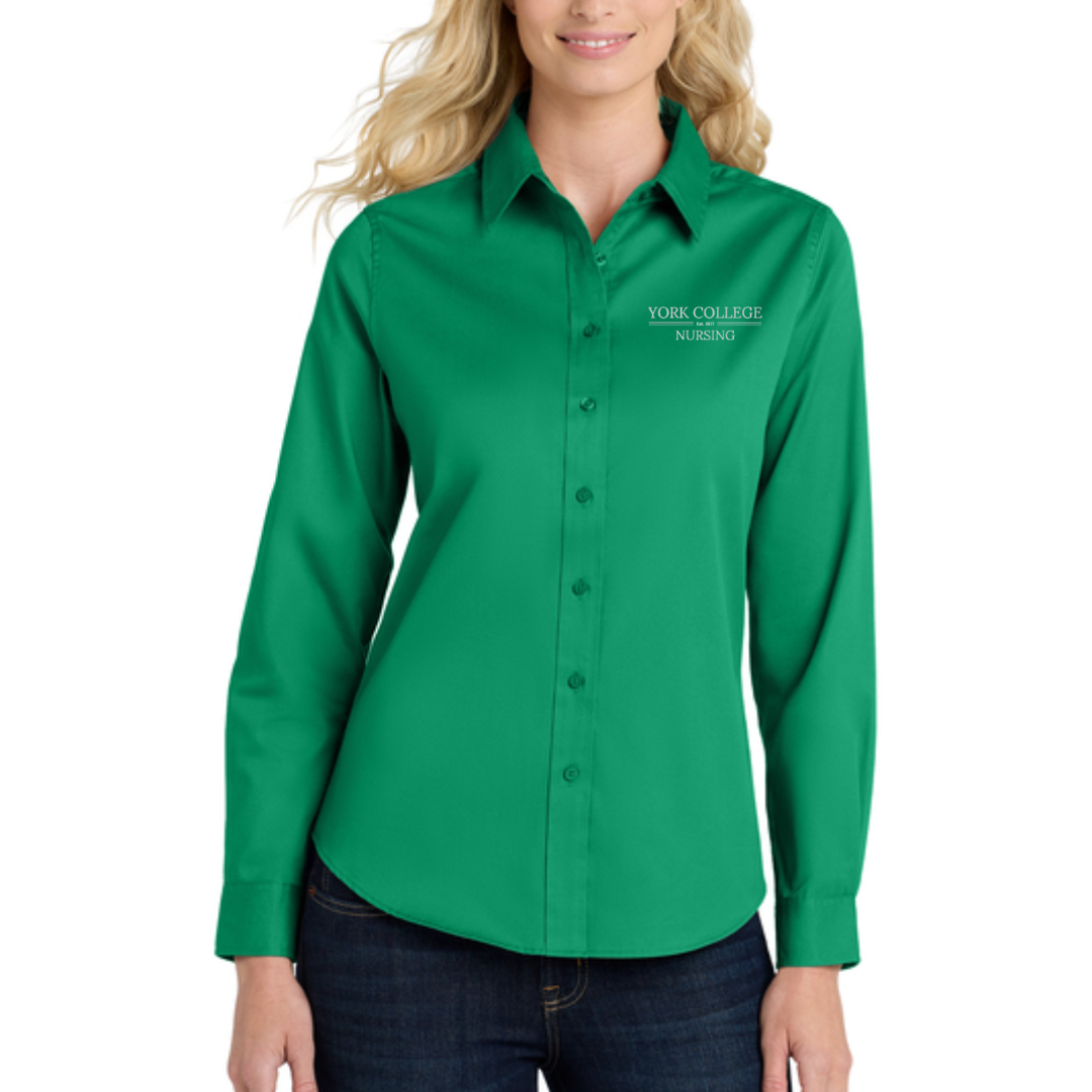 NURSING EMP SHOP - PORT AUTHORITY WOMEN'S LONG SLEEVE EASY CARE SHIRT