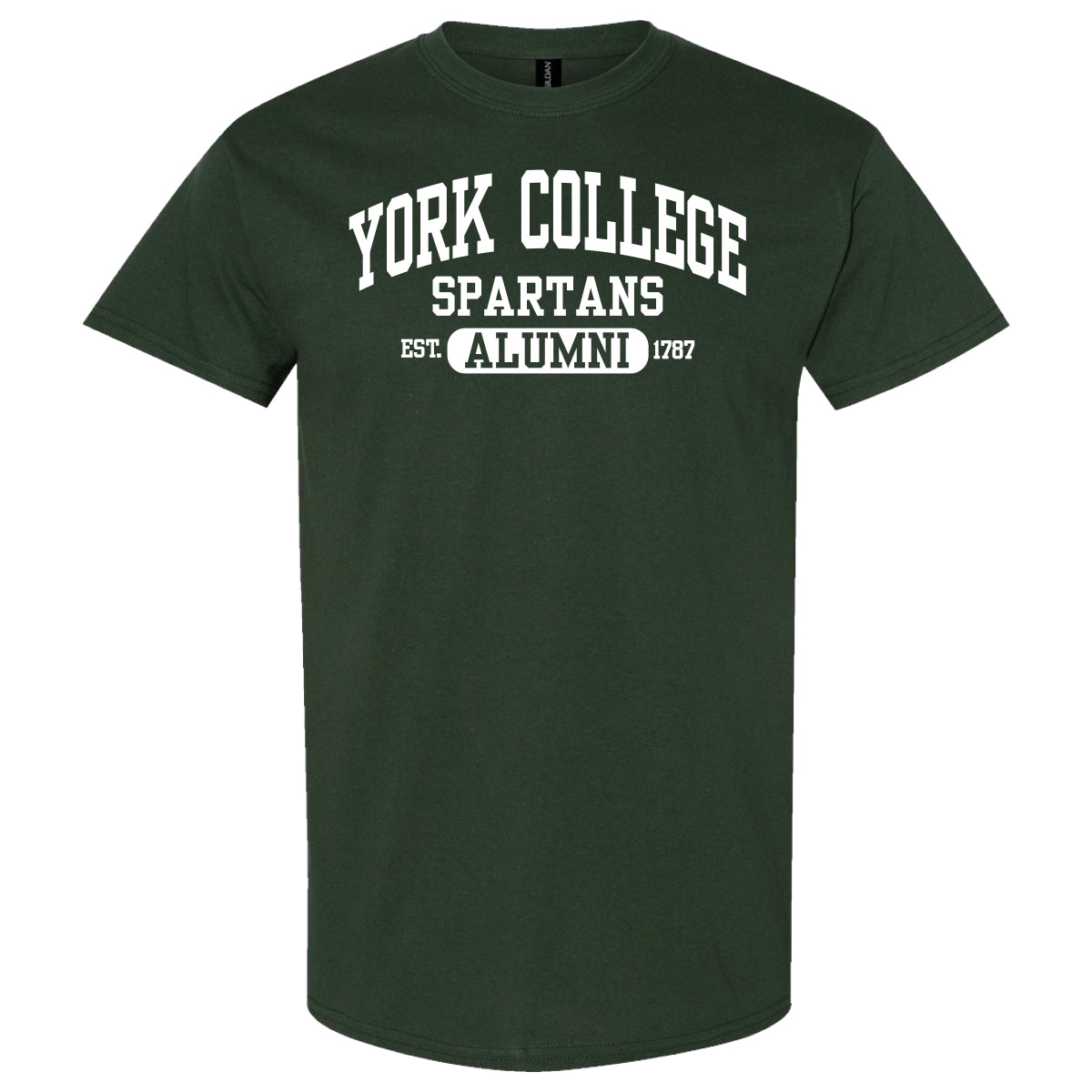 GILDAN S/S T-SHIRT WITH YORK COLLEGE ARCHED OVER ALUMNI