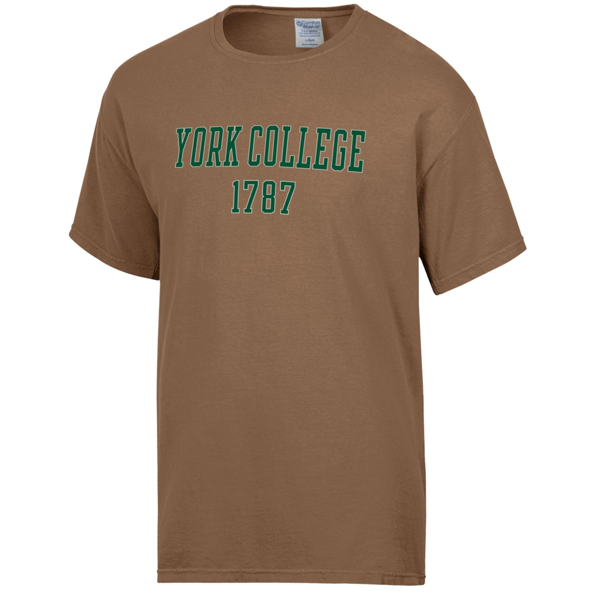COMFORT WASH YORK COLLEGE 1787 SHORT SLEEVE T-SHIRT