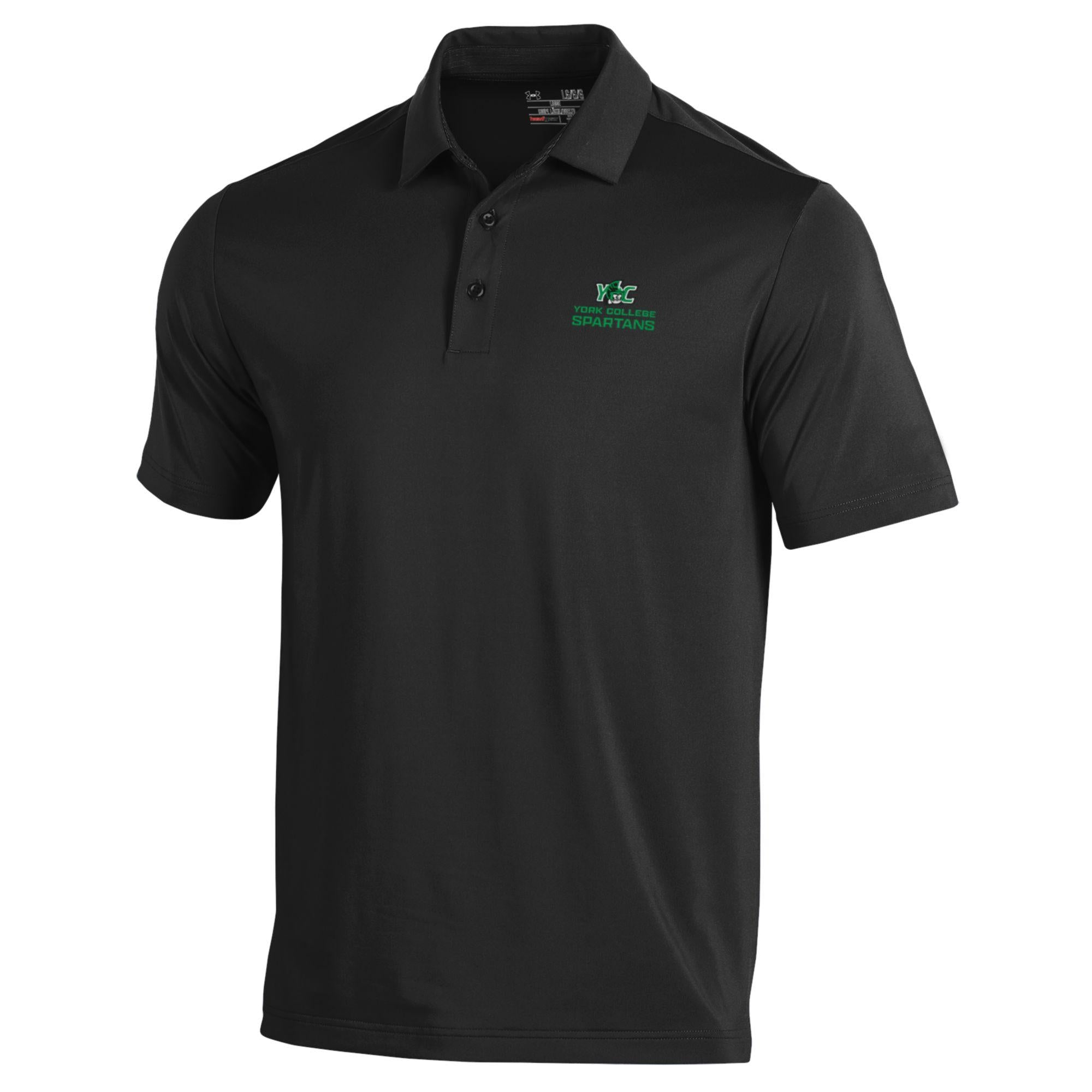 UNDER ARMOUR T2 GREEN YORK COLLEGE POLO