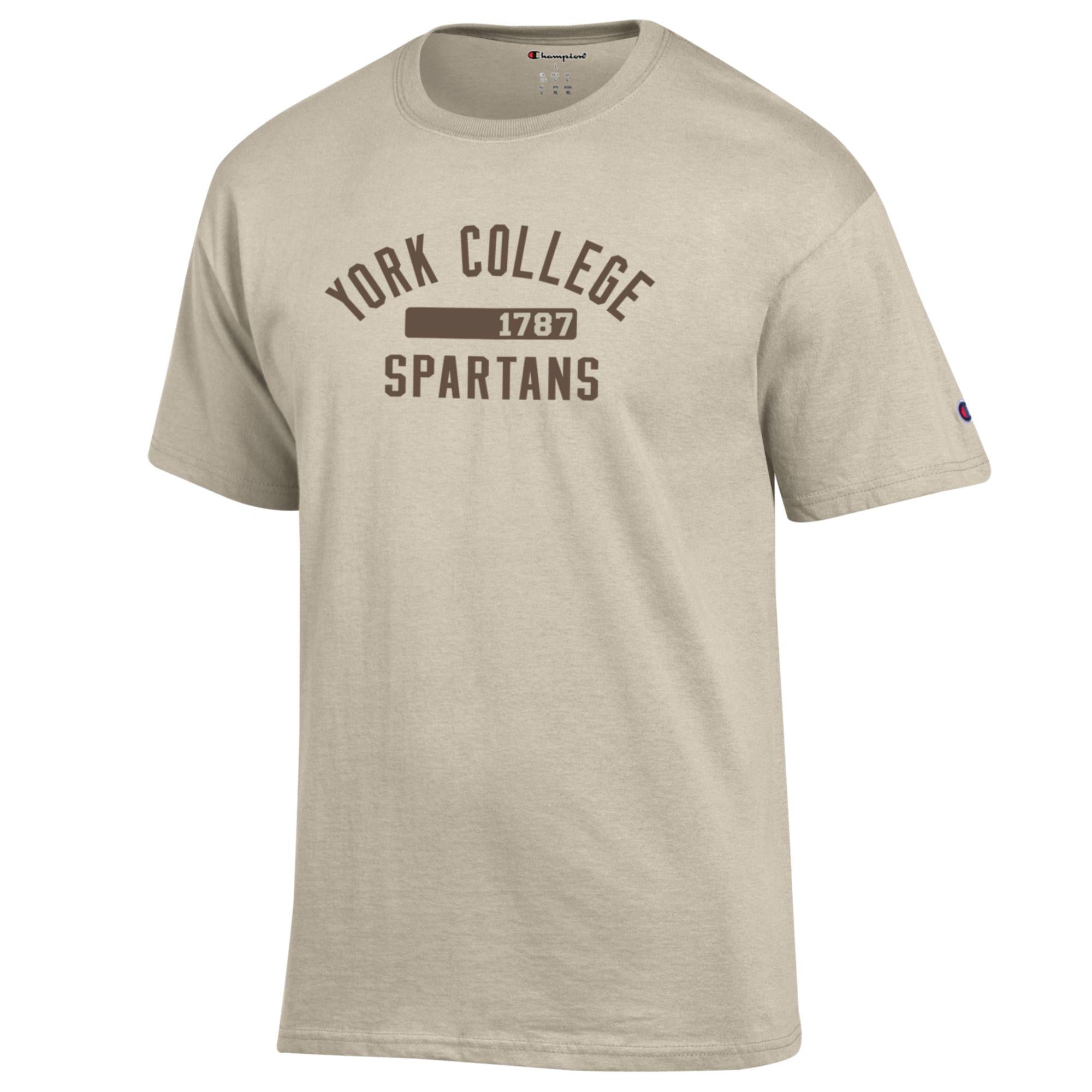 CHAMPION YORK COLLEGE BROWN SHORT SLEEVE T-SHIRT
