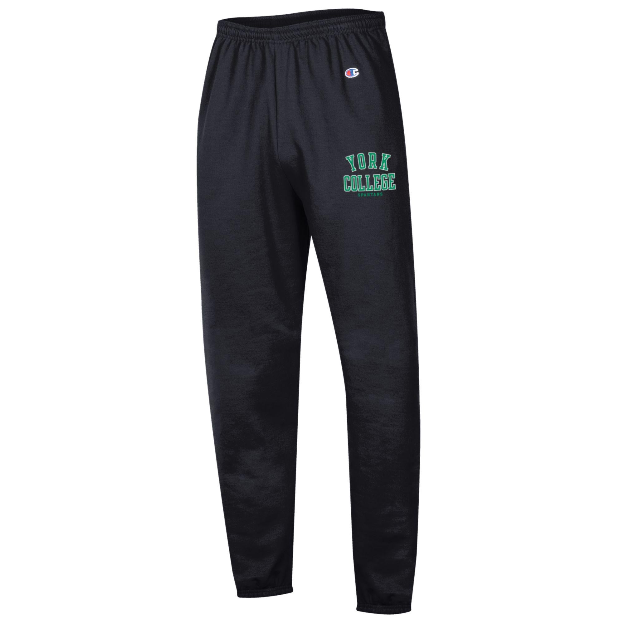 CHAMPION ARCHED YORK COLLEGE CLOSED BOTTOM SWEATPANTS