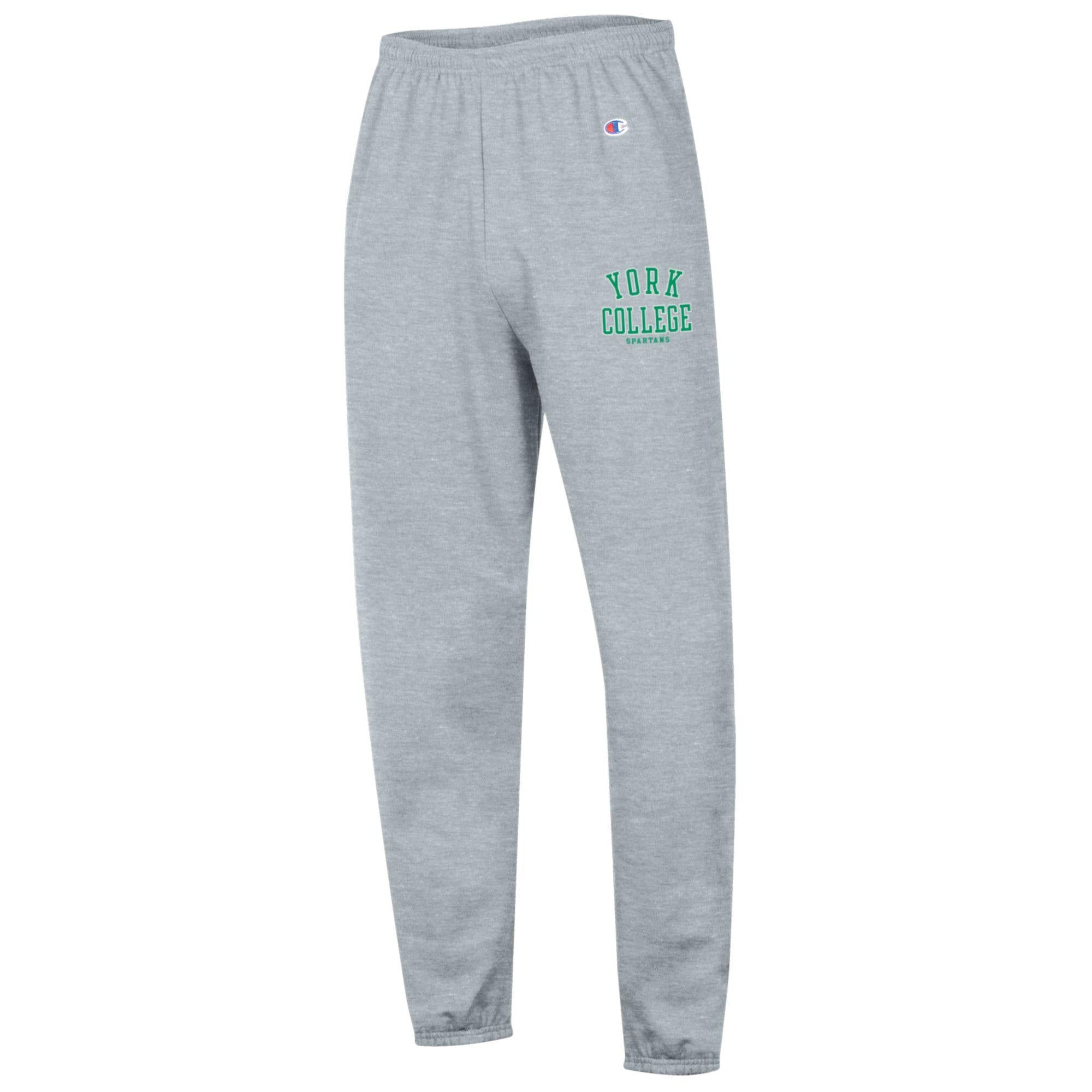 CHAMPION ARCHED YORK COLLEGE CLOSED BOTTOM SWEATPANTS