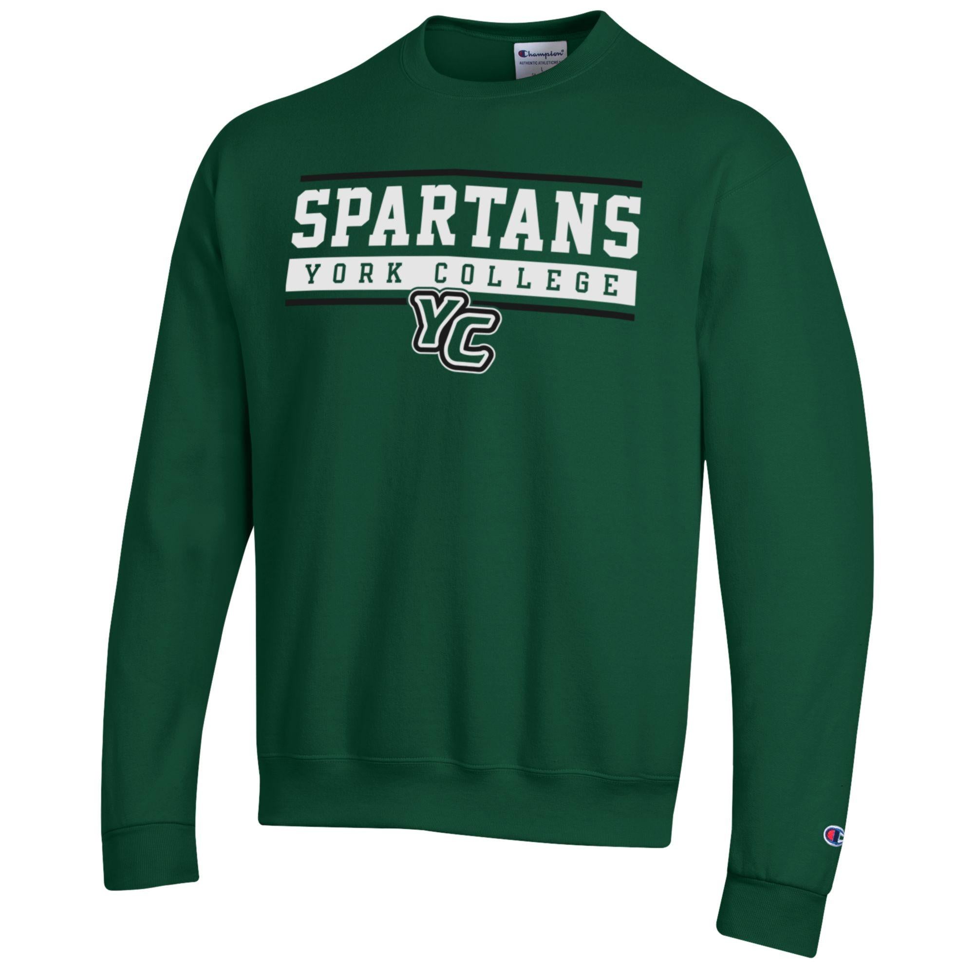 CHAMPION YORK COLLEGE BLOCK POWERBLEND CREWNECK