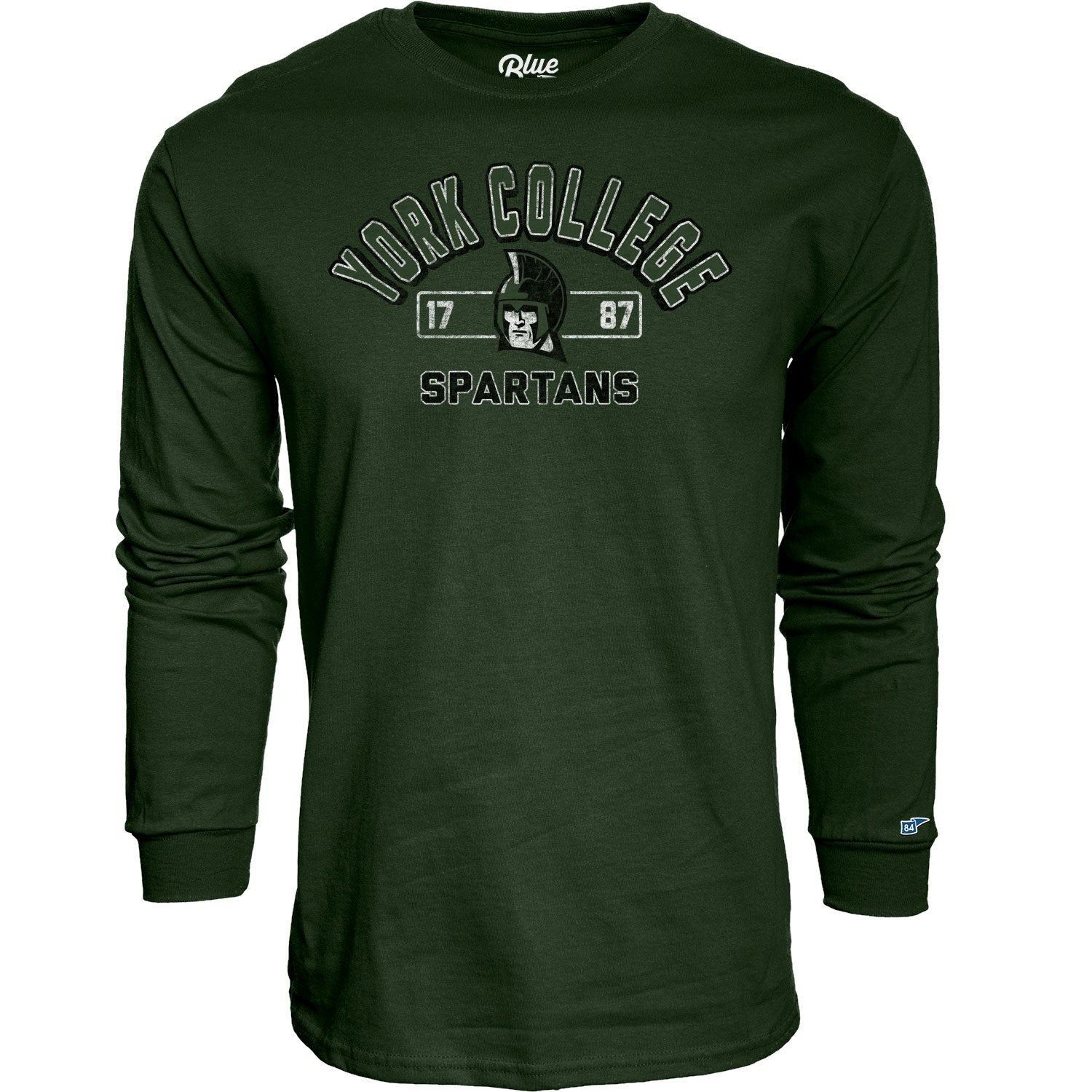BLUE 84 YORK COLLEGE RING SPUN L/S T-SHIRT