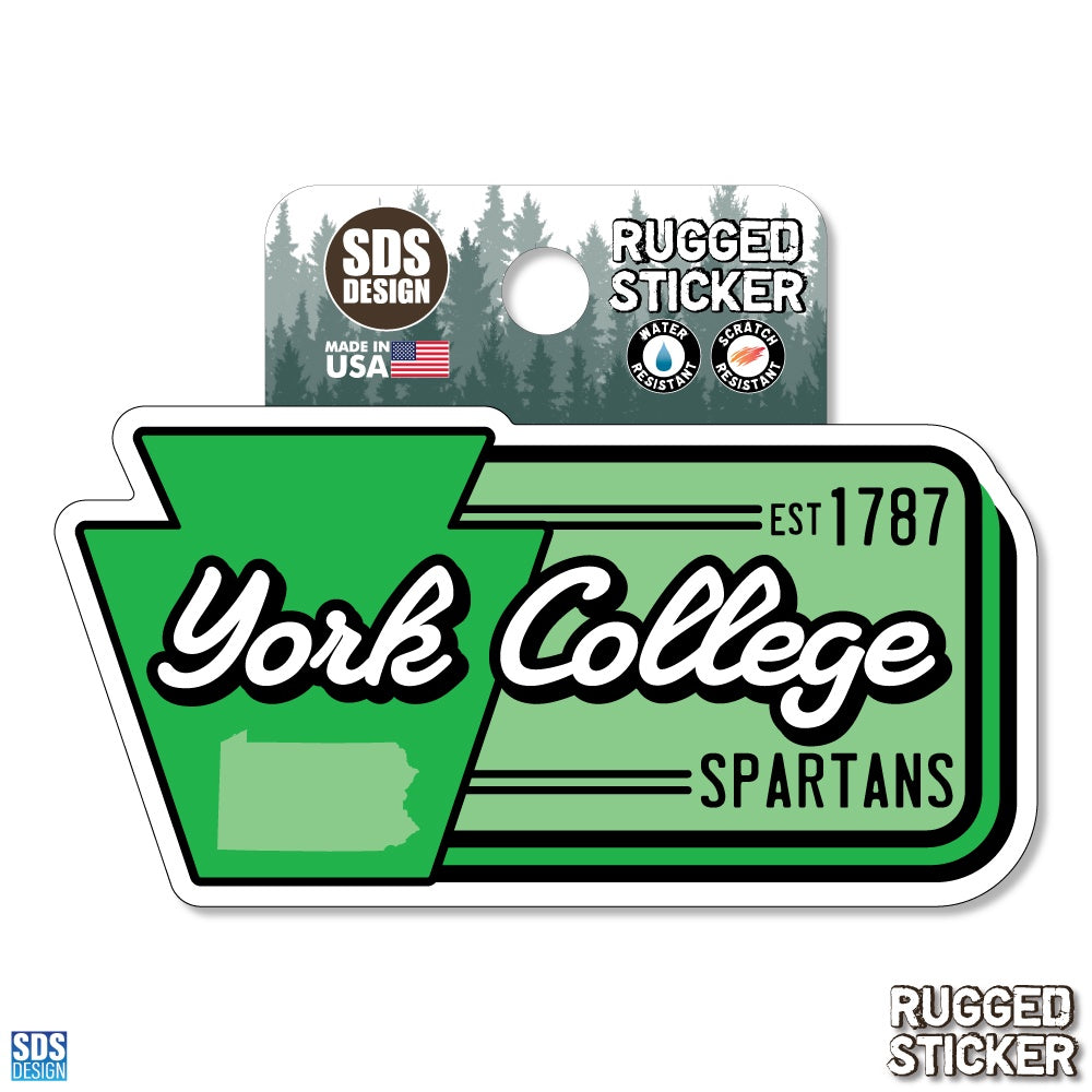 Sticker: Rugged PA State Script