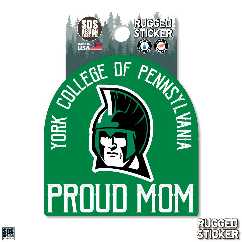 Vinyl Decal: York College Rugged Proud Mom