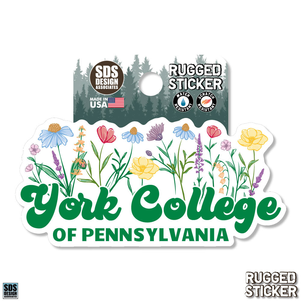 Vinyl Decal: York College Floral