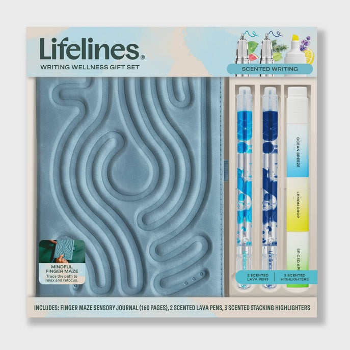 Lifelines Writing Wellness Gift Set - Blue