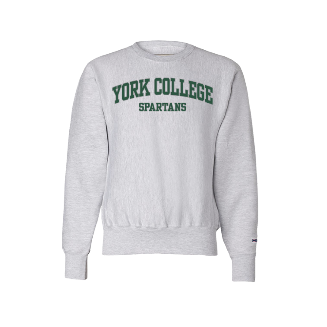 EIGHTY EIGHT CREW SWEATSHIRT YORK COLLEGE ARCHED OVER SPARTANS