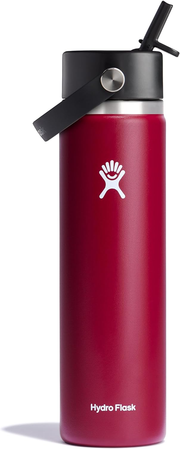 HYDRO FLASK WATER BOTTLE 24 OZ WIDE MOUTH FLEX STRAW CAP