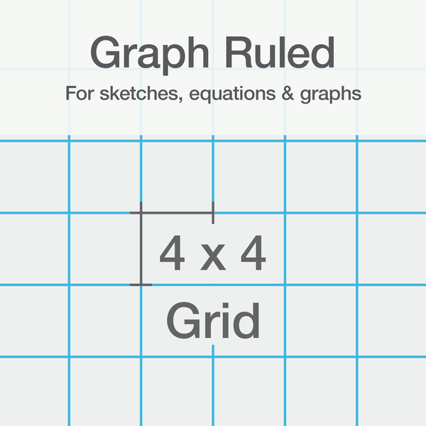 Oxford® 1-Subject Poly Graph Notebook, 9" x 11"