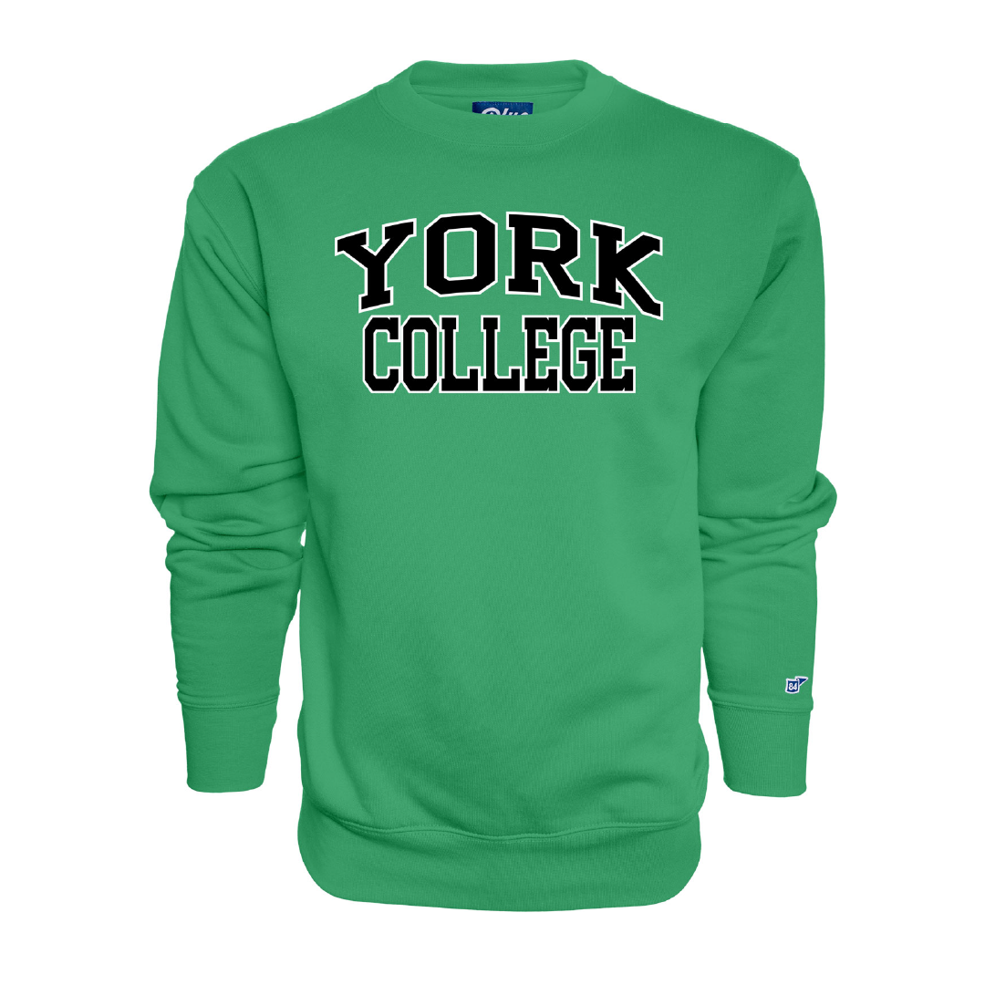 BLUE 84 CREW SWEATSHIRT WITH YORK ARCHED OVER COLLEGE