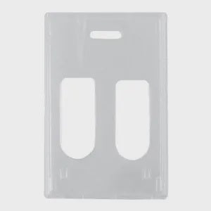 Badge Holder - Clear RigidWear Vertical 2-Card