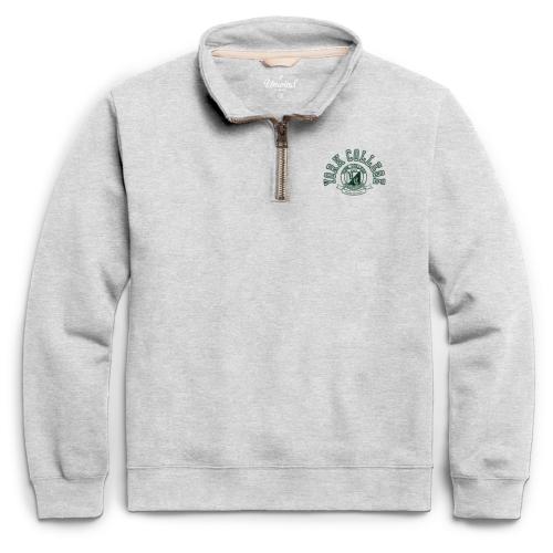 LEAGUE QUARTER ZIP SWEATSHIRT WITH LEFT CHEST YORK COLLEGE 1787