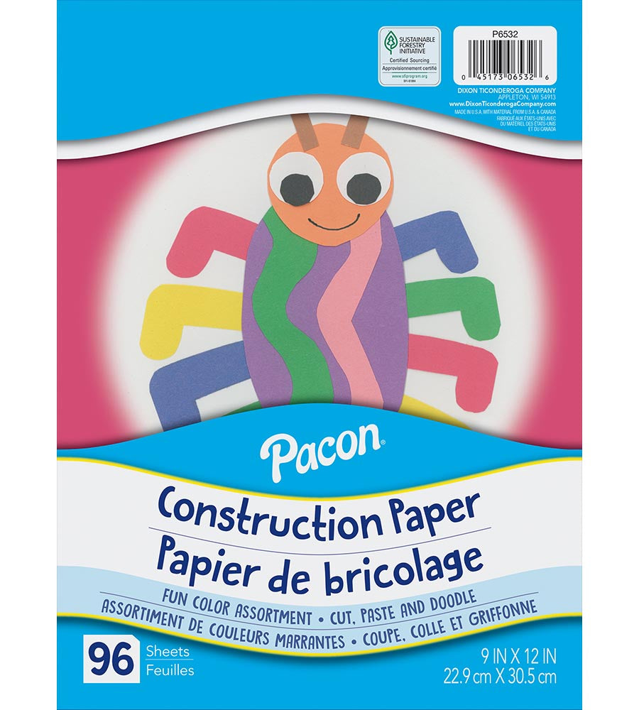 Paper: Construction - 9x12 - Assorted Colors